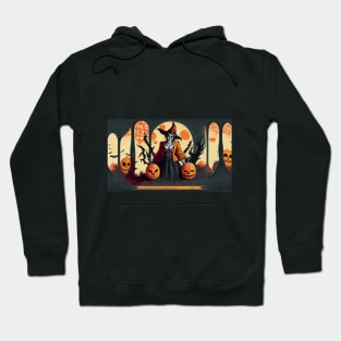 Spooky Witch Painting Hoodie